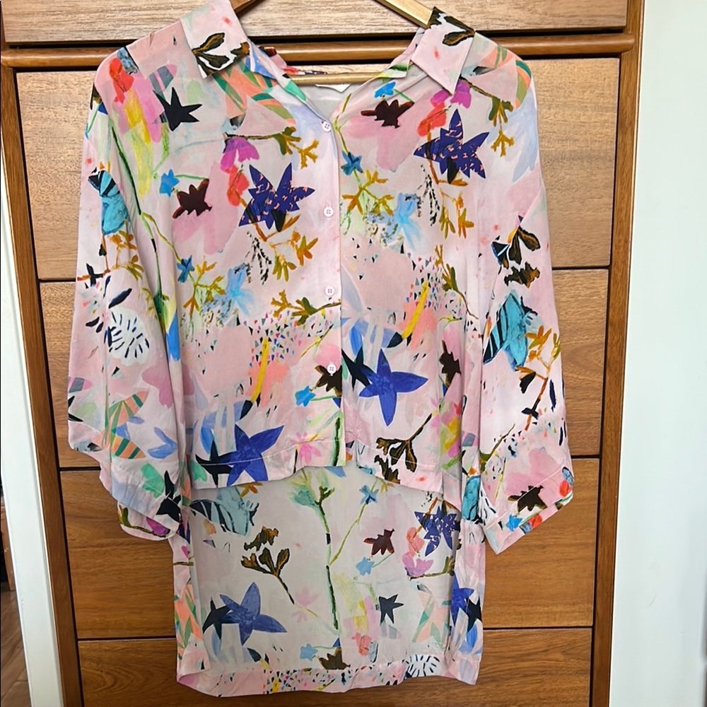 Floral Button-Up Blouse